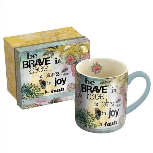 🌸 Brave Coffee Mug by Kelly Rae Roberts - Picture 1 of 3